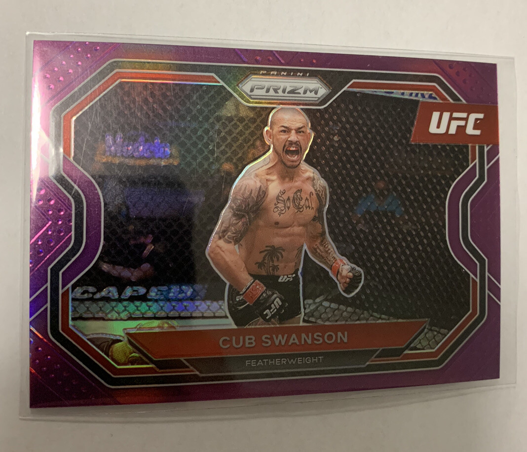 Cub Swanson 2021 Panini Prizm UFC Purple Refractor /149 #136 10/149