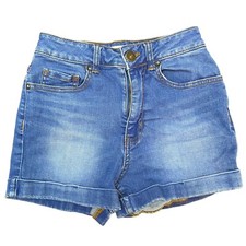 Bullhead Mom Jean Cutoff Shorts Womens JR 1 Med Wash Denim Bohemian Festival