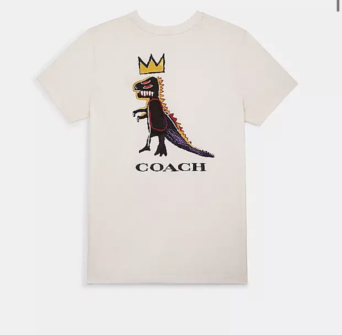 COACH X JEAN-MICHEL BASQUIAT Tシャツ Coach Coach X Jean Michel Basquiat T Shirt- White, Extra Small y2k