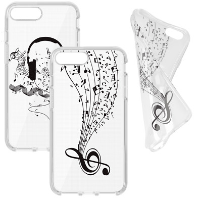 Tasche Hülle Case Trendy Schale Bunt Music Muster Design Für Apple iPhone 7 Plus