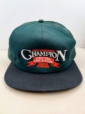 Vintage K Products USA MADE Champion Bridge Steel Co Trucker Hat Snapback Cap