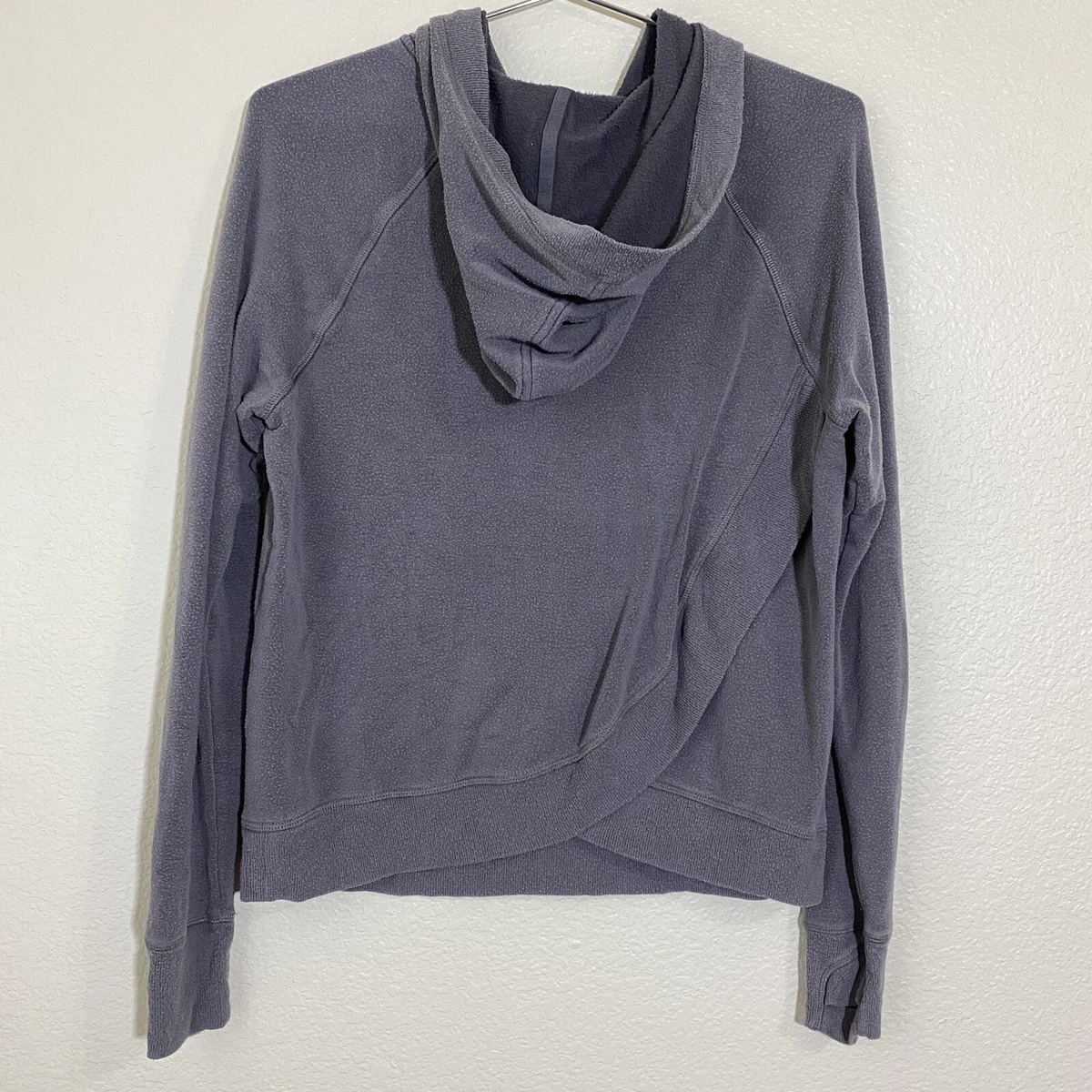 Criss cross top back hoodie sweatshirt
