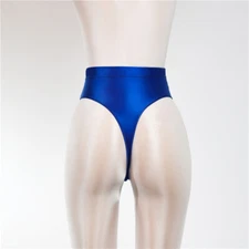 Women Sexy Silk Smooth Shorts T-back Thong Bikini Bottom High Waist Solid Briefs
