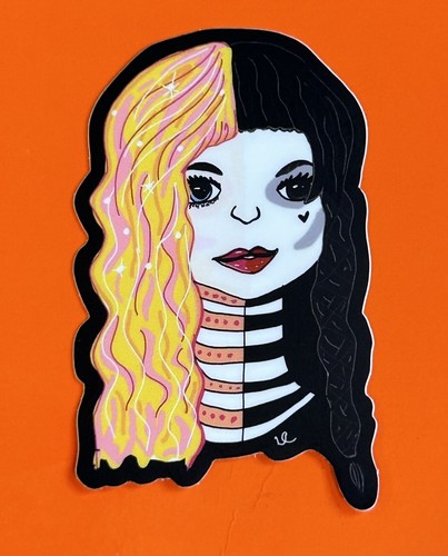 Shine Darkly, vinyl sticker, die cut, art sticker , art by Lisa Casineau - Picture 5 of 7
