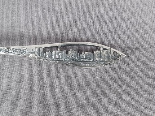 Antique Birks Canada Sterling Silver Vancouver Sky Line Souvenir Spoon - Picture 2 of 9