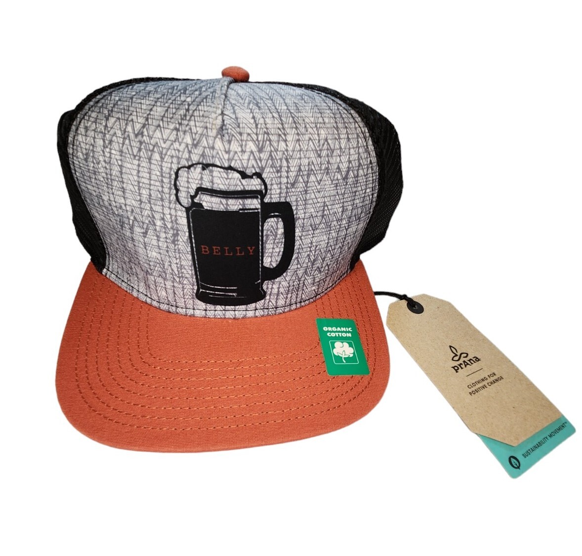 PRANA Beer Belly Journeyman Trucker Cap Adjustable Snap Back OSFM