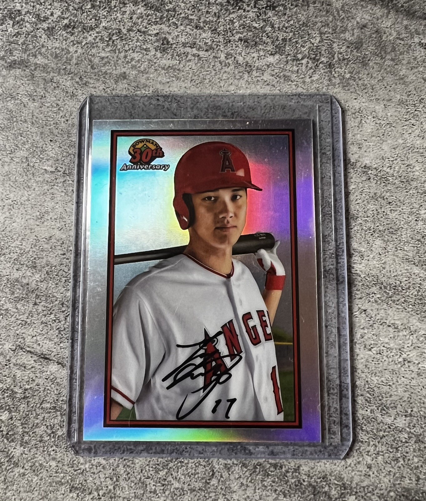 2019 Bowman Chrome 30th Anniversary - Shohei Ohtani Refractor Facs. Auto Angels