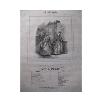 PUGET Loïsa La Retraite Klaviergesang 1839
