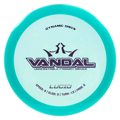 Dynamic Discs Vandal - Lucid Plastic - Versitile Disc Golf Control Driver