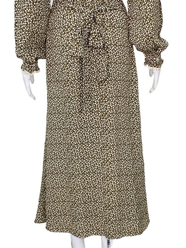 Doen Femmes Eugénie Imprimé Floral Col V Crêpe Long Maxi Robe TAILLE S - Photo 20 sur 22