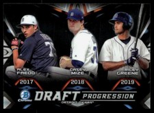 Alex Faedo / Casey Mize / Riley Greene 2019 Bowman Draft Draft #DPR-DET