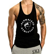 Men's Gym Stringer Tank Tops Bodybuilding Workout Muscle Sleeveless Shirts Vest
