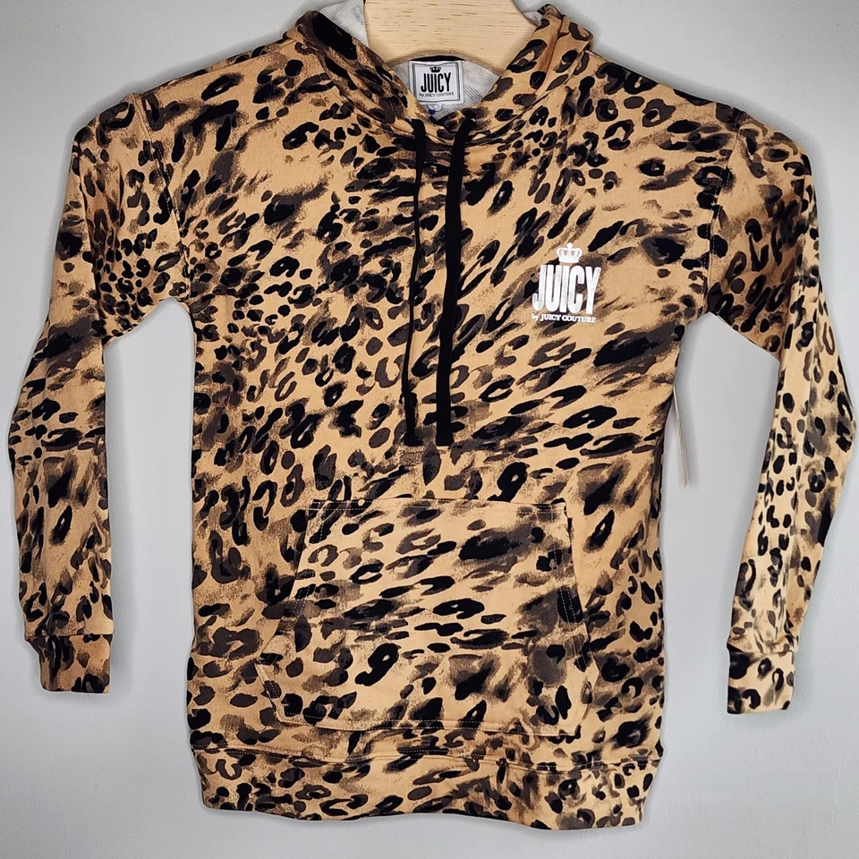 Juicy By Juicy Couture Women's Animal Print Pullover Hoodie Size XS New Logo - Image 2 of 4