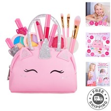 Washable Kids Makeup Kit in Unicorn Purse - Safe Toy for Pretend Play Ages 3-9