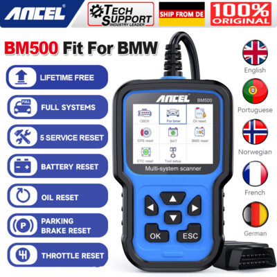 ANCEL BM500 Profi KFZ OBD2 Diagnosegerät Auto Scanner ABS SAS SRS ESP für BMW