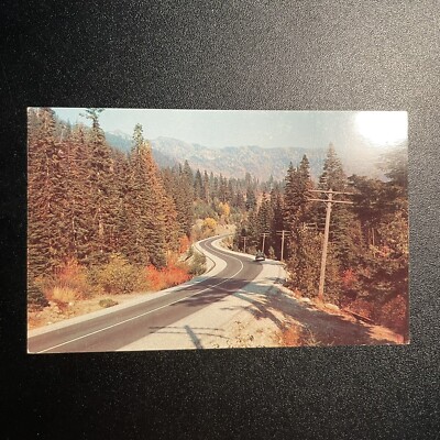 Autumn On Stevens Pass View Cascade Mountains Aerial Vintage Postcard