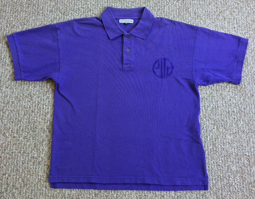 Gosha Rubchinskiy Monogrammed Purple Polo Shirt