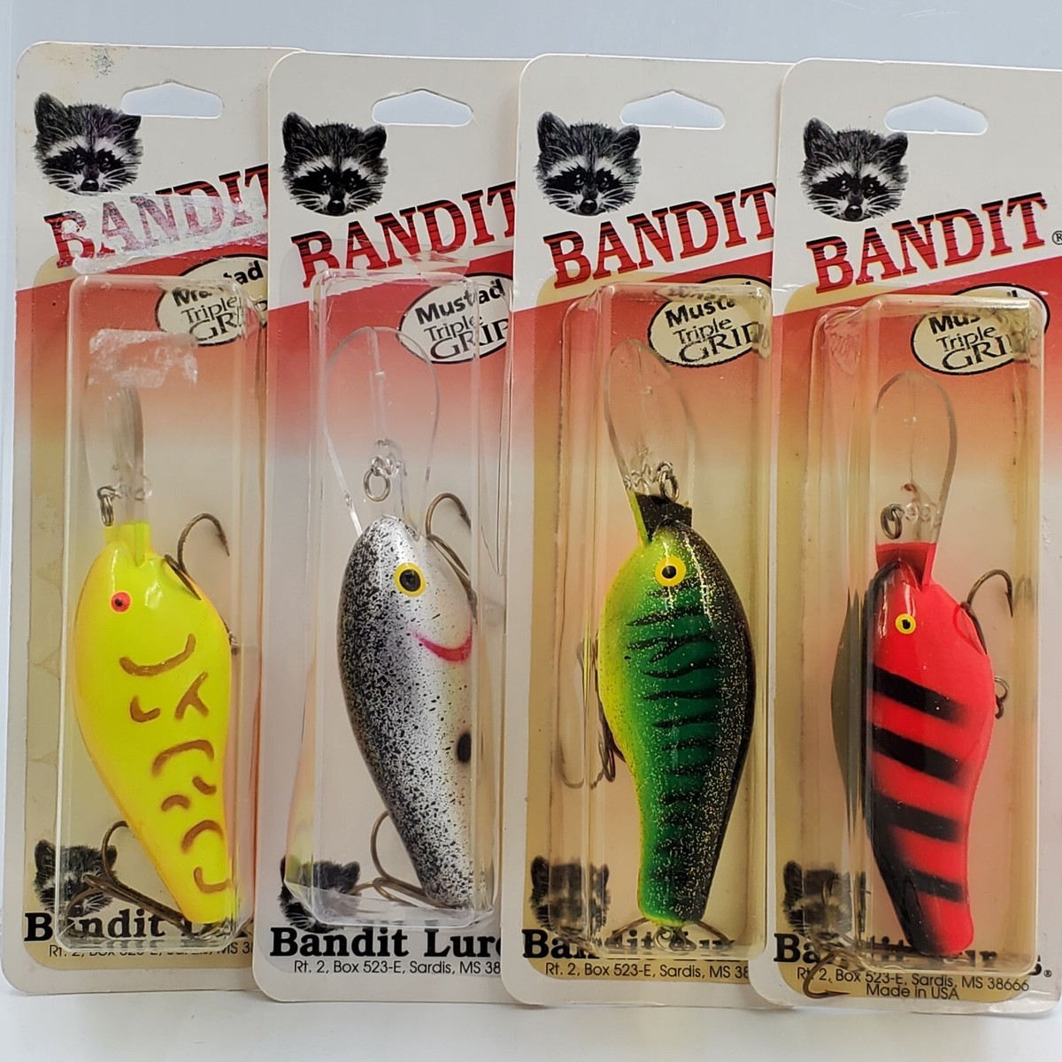 Vtg New Pre Pradco Bandit 400 Series Deep Crankbait W Mustad