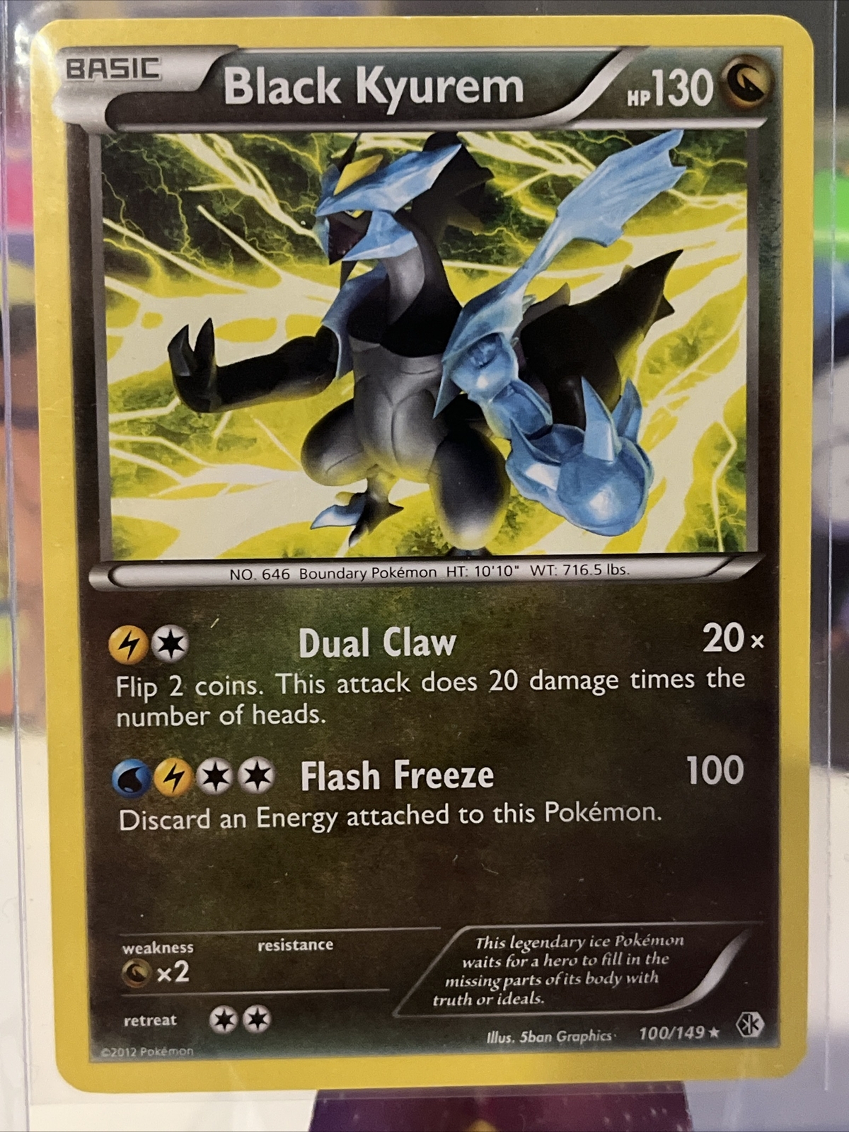 Pokémon TCG Black Kyurem Boundaries Crossed 100/149 Regular Rare LP 2