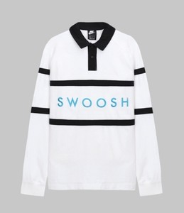 nike men's sportswear swoosh rugby long sleeve shirt