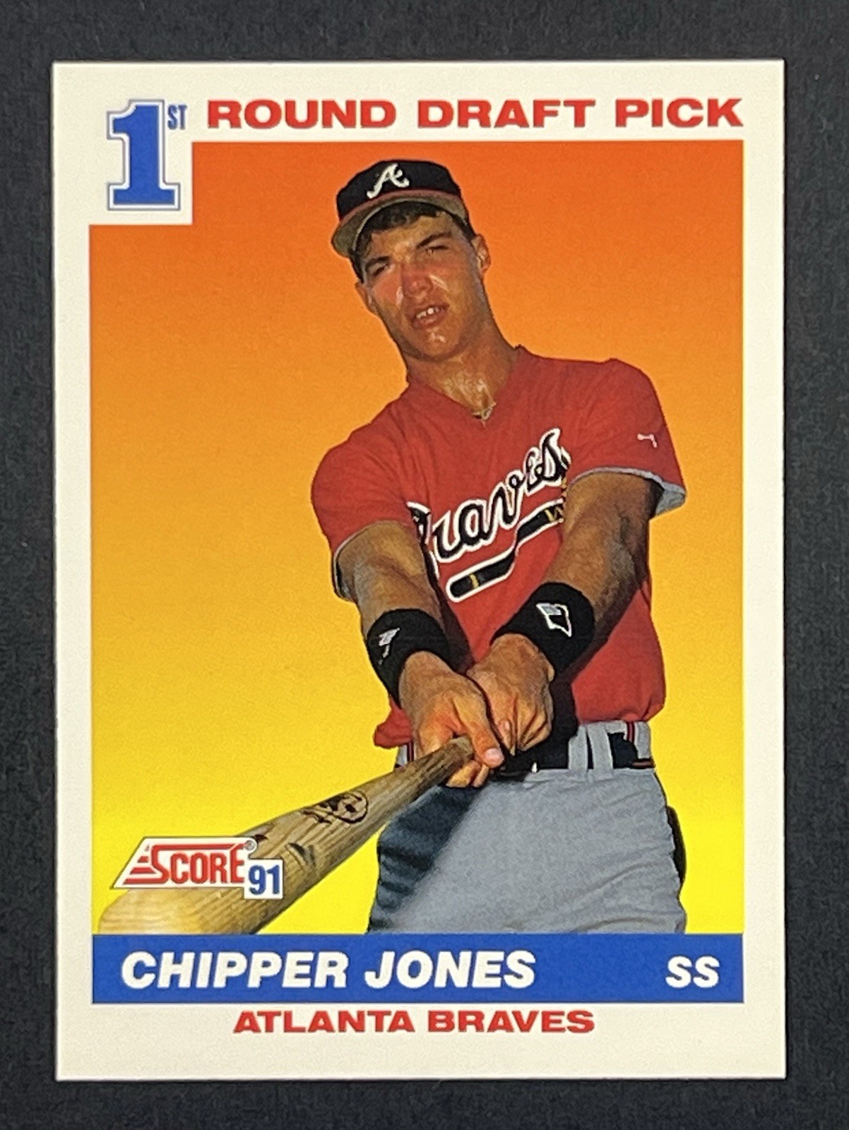 Score 1991 Chipper Jones #671 Rookie 1st Round Draft Pick Atlanta Braves Base