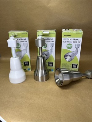 Aspects 3.1'' LED Track Light Head TH8050030  Lot 3 - Brushed Nickel & White