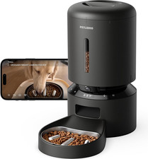 Automatic Dog Feeder with Camera, Auto Cat Food Dispenser Slow Feeders Dogs Bowl