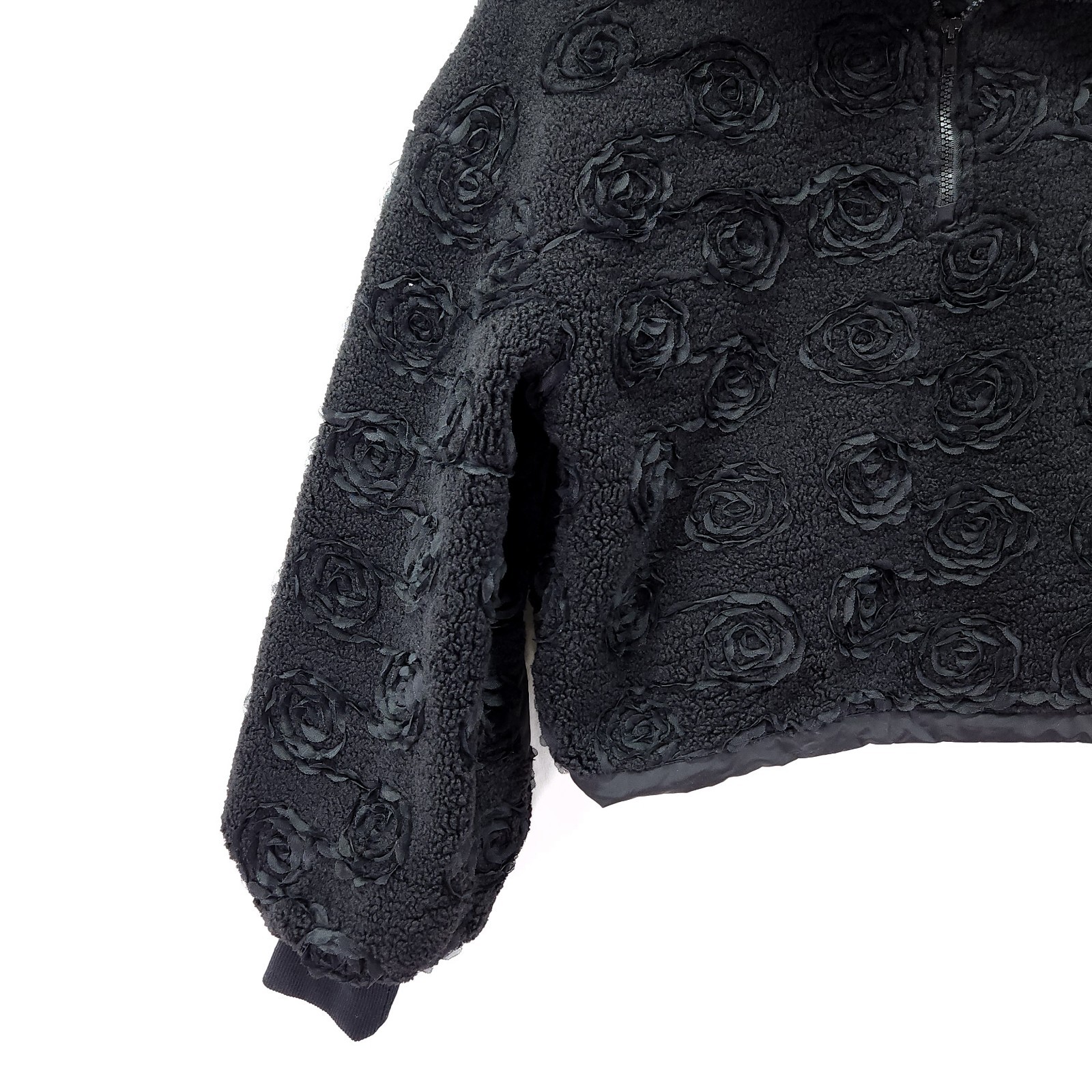 Sofie the Label Black Rose Jacket Small Half Zip … - image 7