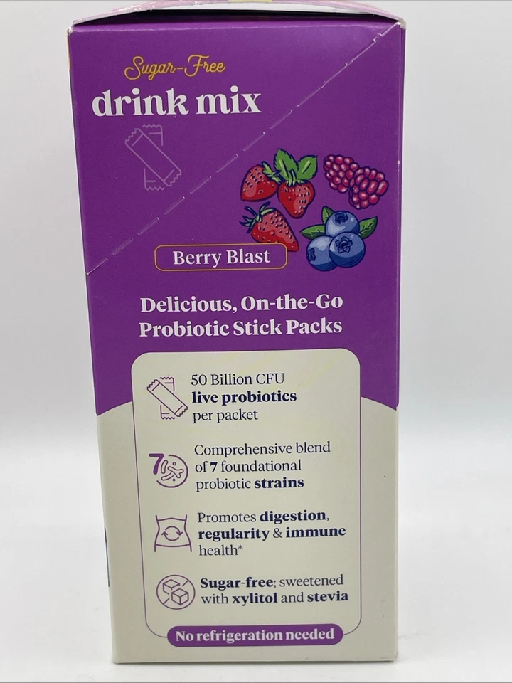 Polvo probiótico Enzymedica SubCulture Berry Blast bebida diaria apoya el intestino H... Foto 2 de 4