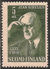 Finland #249 (A58) VF MNH - 1945 5m Jean Sibelius, Composer