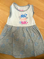 Dopo Mädchen Sommerkleid 86/92 weiß/grau Mu...