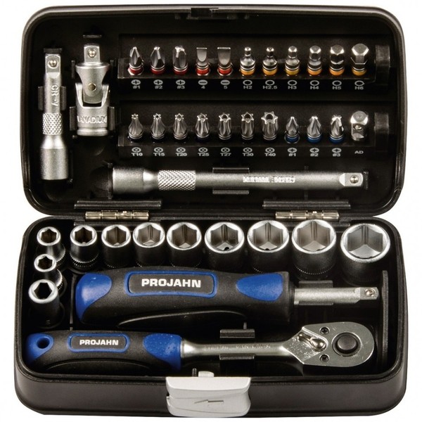 "Projahn 1/4\" Mini SteckschlüSsel- & Bit-Box, 38-Tlg.. Mit Markierten Bits"-image