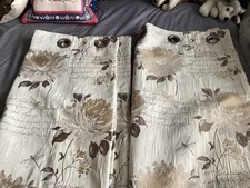 Pair Of Matching Curtains And Cushion Cover