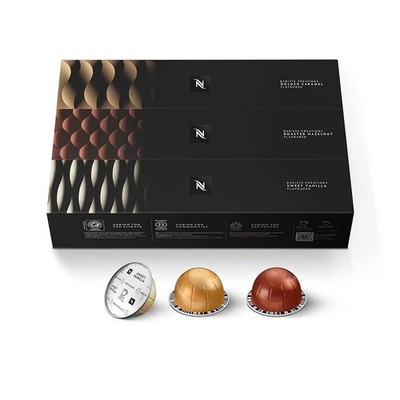 Nespresso Capsules Vertuo Barista Flavored Variety Pack 30ct BEST BY 07/31/2026