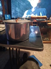 Genuine Whirley Pop Hand Crank Popcorn Popper Maker Pot Aluminum Wood Handle