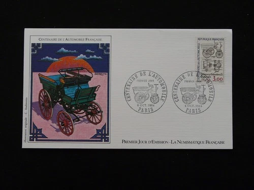 FDC France 1984 car centenary of automobile Delamarre Debouteville