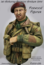 British Paratrooper, Arnhem, 1944    1/9th  resin bust by Foxwood Figures