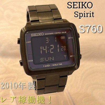 [Rare item in operation] Seiko multi-function digital quartz S760-0AB0 black
