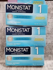 3-Pack Monistat 1 Day Yeast Infection Treatment Vaginal Antifungal 