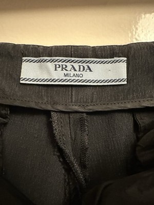 Prada Milano women's pants capri size DE36 black original with silk and cupro