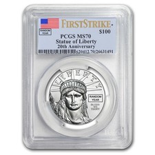 1 oz American Platinum Eagle MS-70 PCGS (Random Year) 2434.54 per troy oz