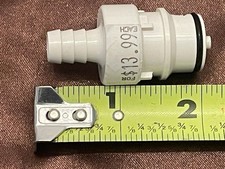 High-Flow Quick Disconnects 3/8 Barb In-Line Coupling Insert with Shutoff