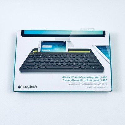 Logitech K480 Bluetooth Multi-Device Keyboard Black Tablet Stand 920-006342