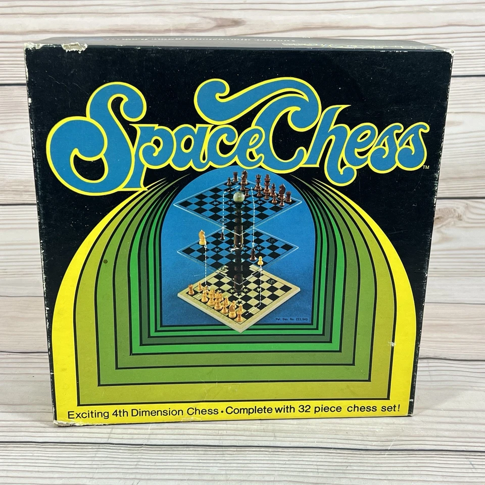 Juego de ajedrez espacial de colección 1970 SOLO TABLEROS/PARA REPUESTOS Star Trek SiFi Futuristic *LEER Foto 2 de 4