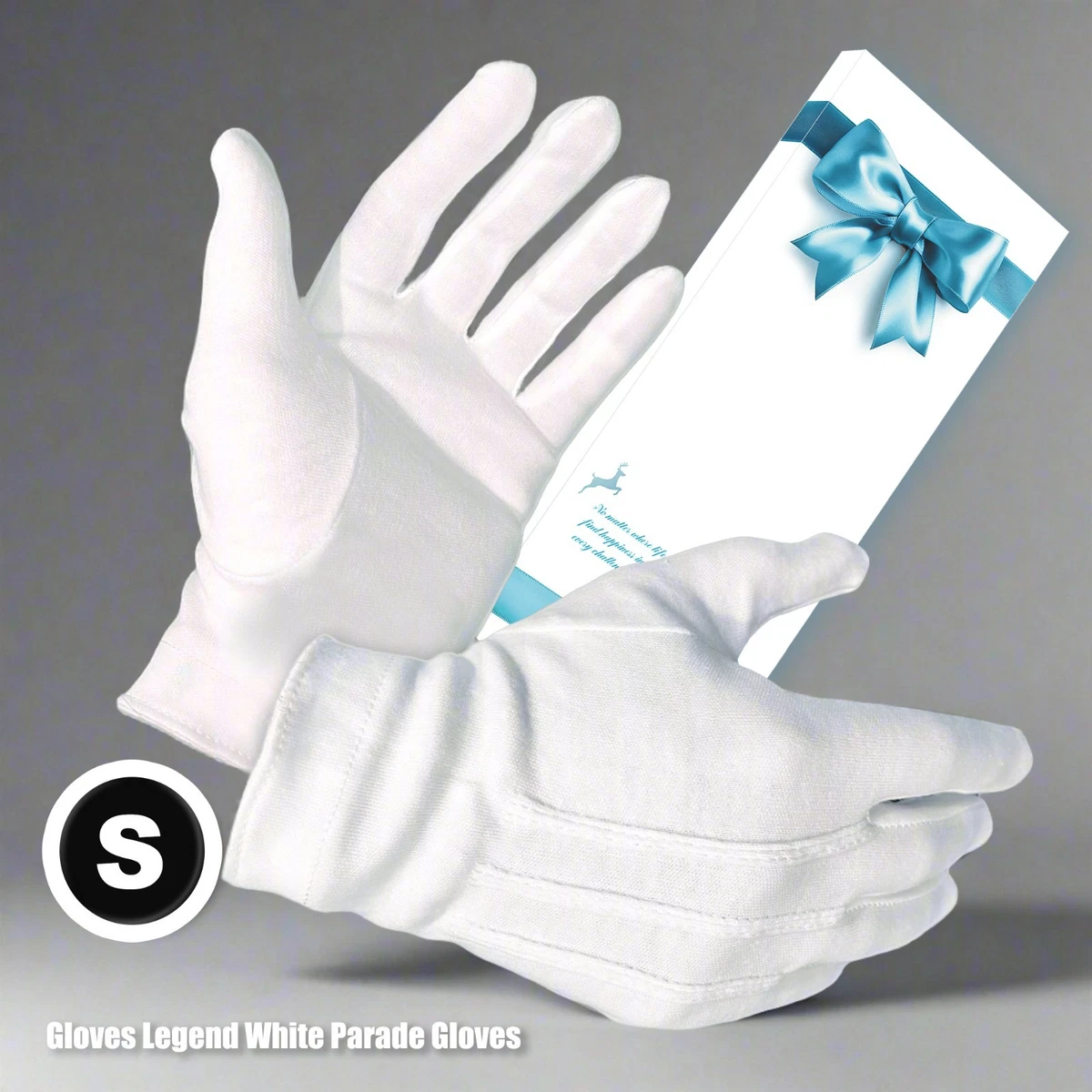 White Formal 100% Cotton Gloves & Mittens for Men for sale | eBay
