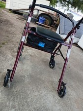 Medline Steel Folding Rollator Walker - MDS86850ESKD