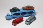 Matchbox Lesney A2 Bedford Car Transporter, Vauxhall Cresta, ERF, Morris Minor