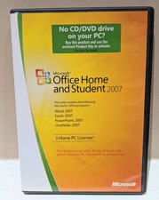 Microsoft Office Home and Student 2007 Boxed 3 PC Licenses Word Excel PowerPoint