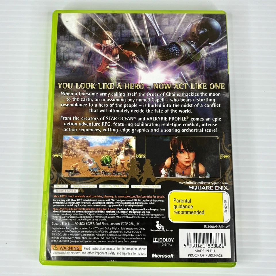 Infinite Undiscovery Xbox 360 PAL Complete With Manual 2 Disc Tracked Postage - Image 2 of 4