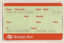 Liskeard W01 - APTIS platform ticket - Cornwall PL14 - now GWR